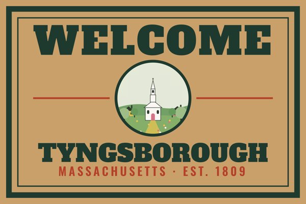 Tyngsborough Welcome Doormat artwork detail
