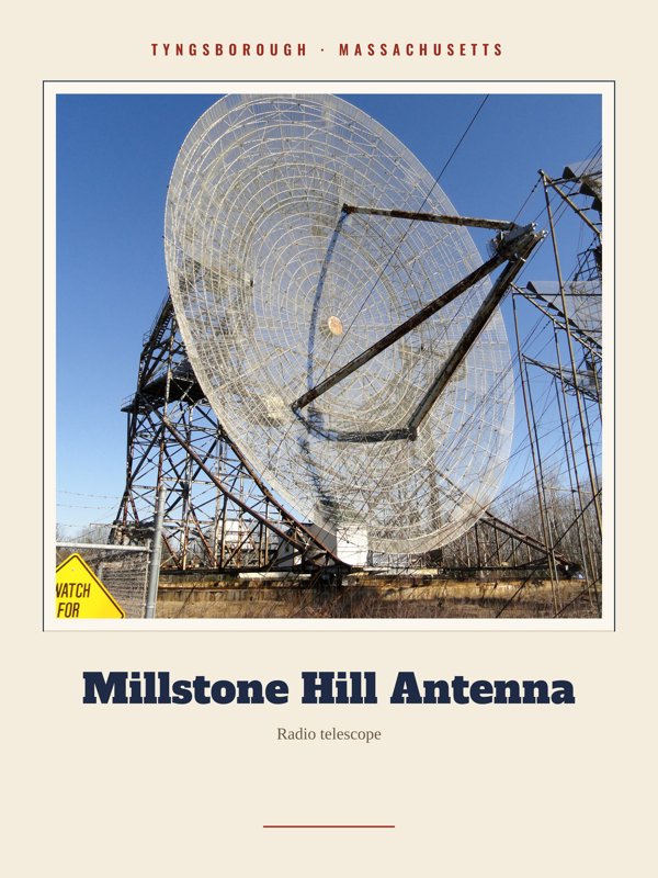 Tyngsborough Millstone Hill Antenna Landmark Print artwork detail