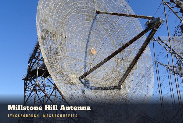 Tyngsborough Millstone Hill Antenna Postcard artwork detail