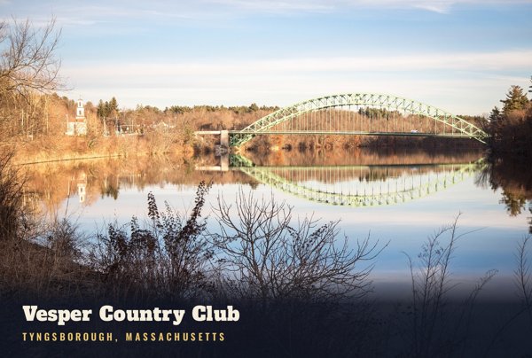 Tyngsborough Vesper Country Club Postcard artwork detail