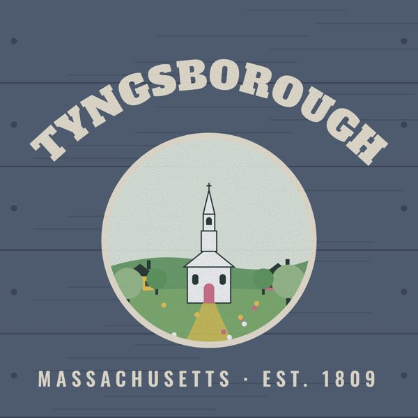 Tyngsborough Hometown Wood Sign artwork detail