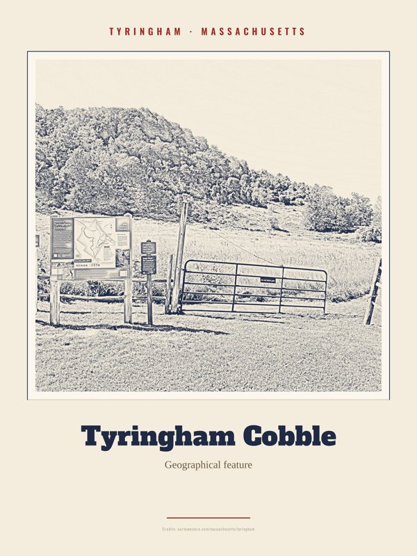 Tyringham Tyringham Cobble Landmark Print artwork detail