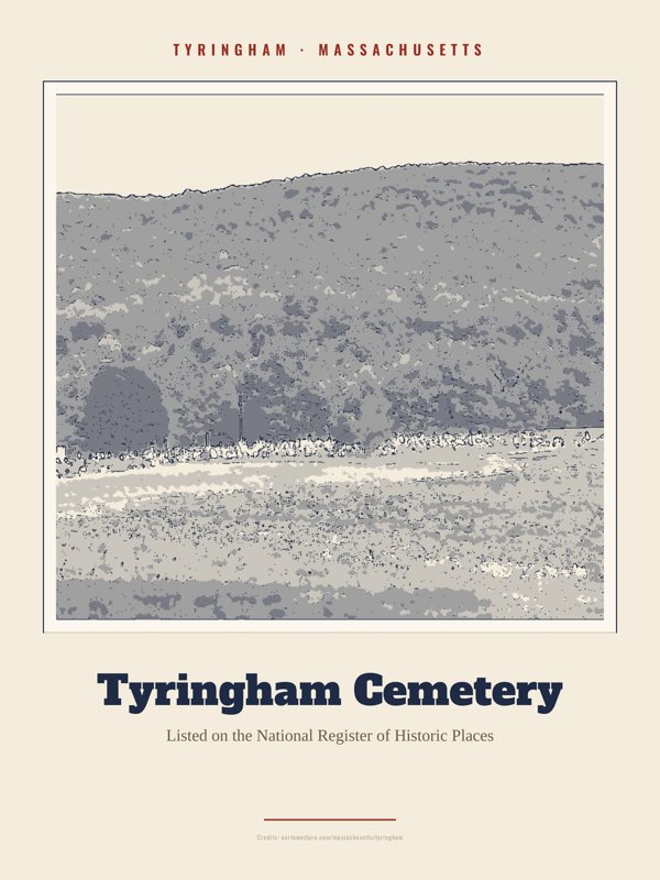 Tyringham Tyringham Cemetery Landmark Print artwork detail