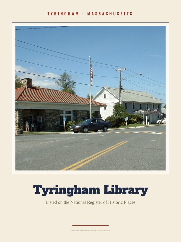 Tyringham Tyringham Library Landmark Print artwork detail