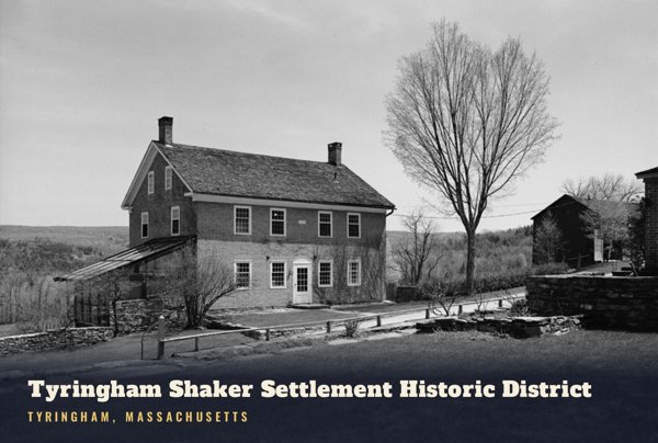 Tyringham Tyringham Shaker Settlement Historic District Postcard artwork detail