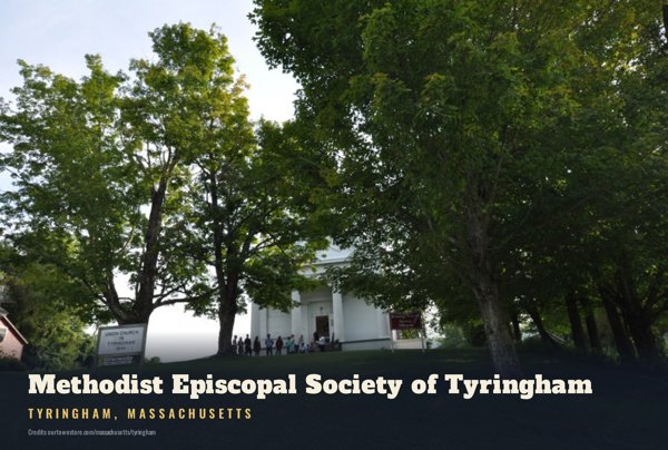 Tyringham Methodist Episcopal Society of Tyringham Postcard artwork detail