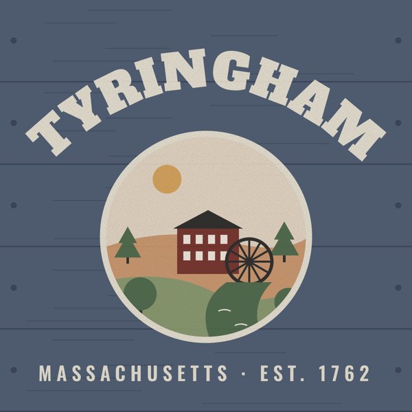 Tyringham Hometown Wood Sign artwork detail