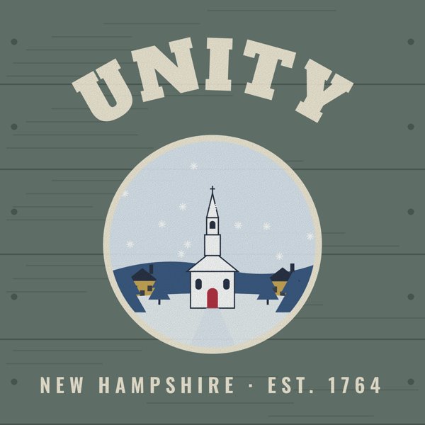 Unity Hometown Wood Sign artwork detail