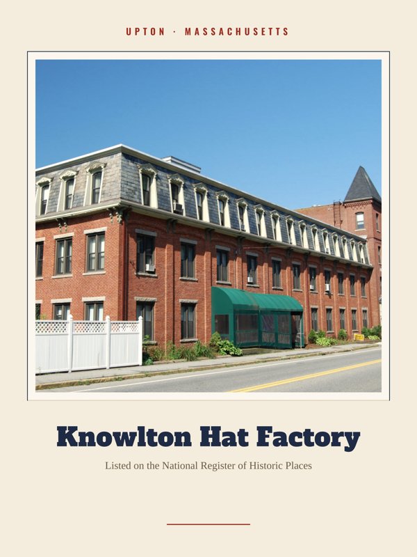 Upton Knowlton Hat Factory Landmark Print artwork detail