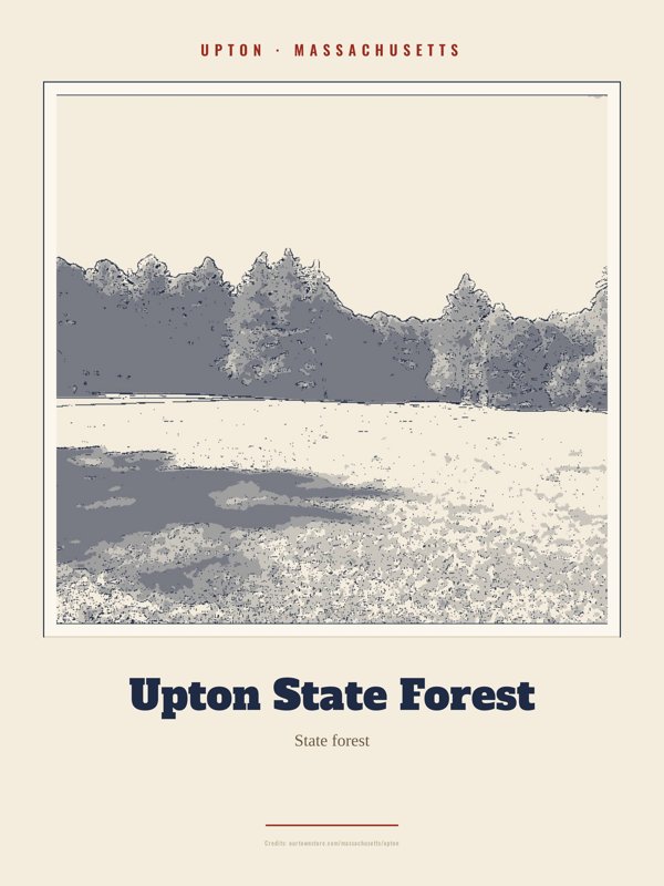 Upton Upton State Forest Landmark Print artwork detail