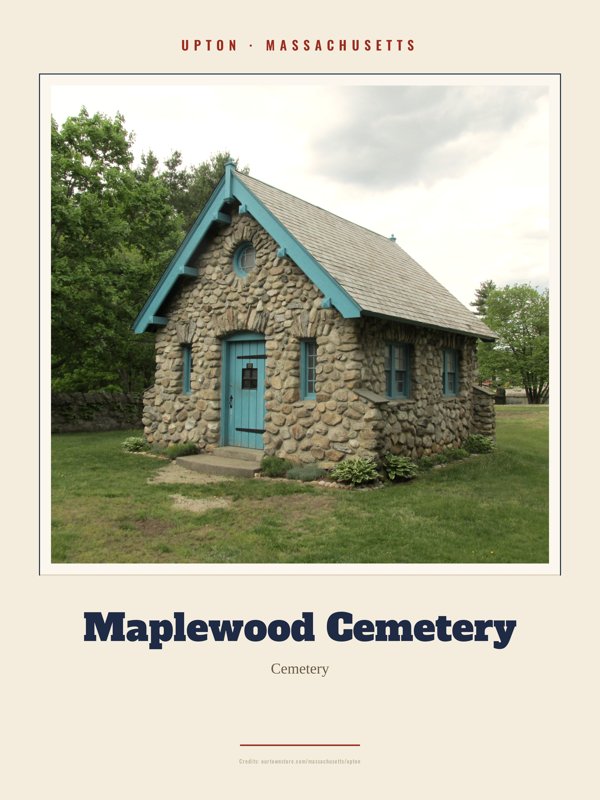 Upton Maplewood Cemetery Landmark Print artwork detail