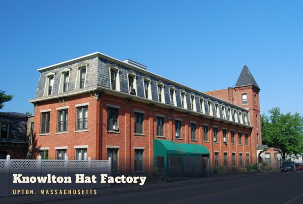 Upton Knowlton Hat Factory Postcard artwork detail