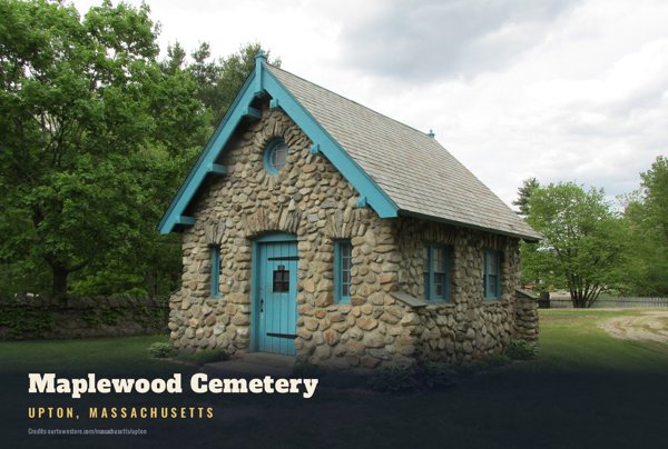 Upton Maplewood Cemetery Postcard artwork detail