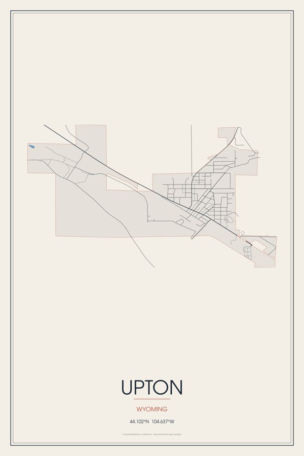 Upton Street Map Poster · Linen artwork detail
