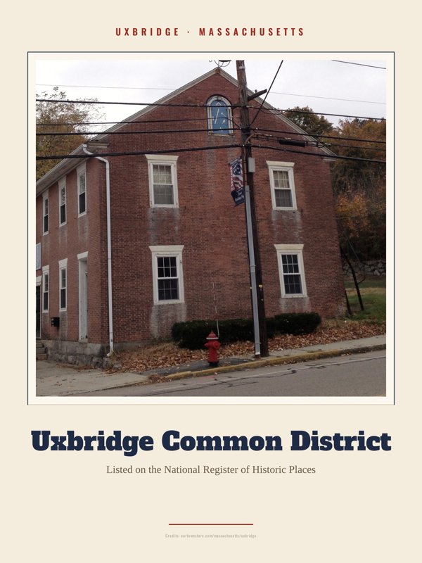 Uxbridge Uxbridge Common District Landmark Print artwork detail