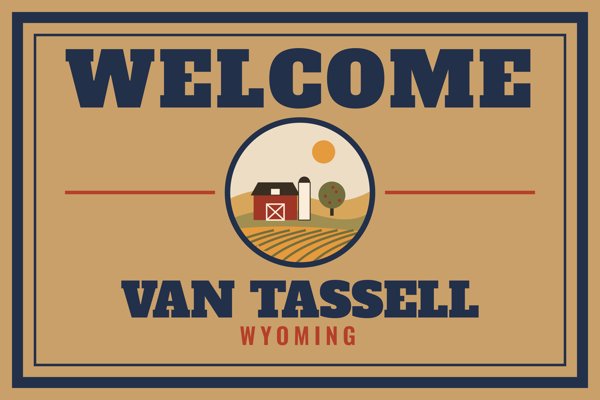 Van Tassell Welcome Doormat artwork detail