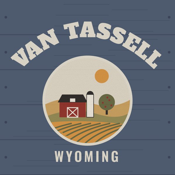 Van Tassell Hometown Wood Sign artwork detail