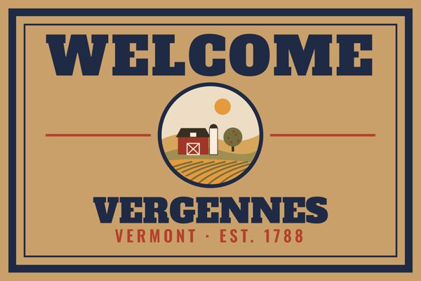 Vergennes Welcome Doormat artwork detail