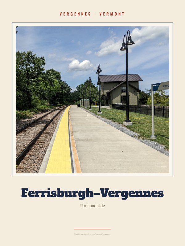 Vergennes Ferrisburgh–Vergennes Landmark Print artwork detail