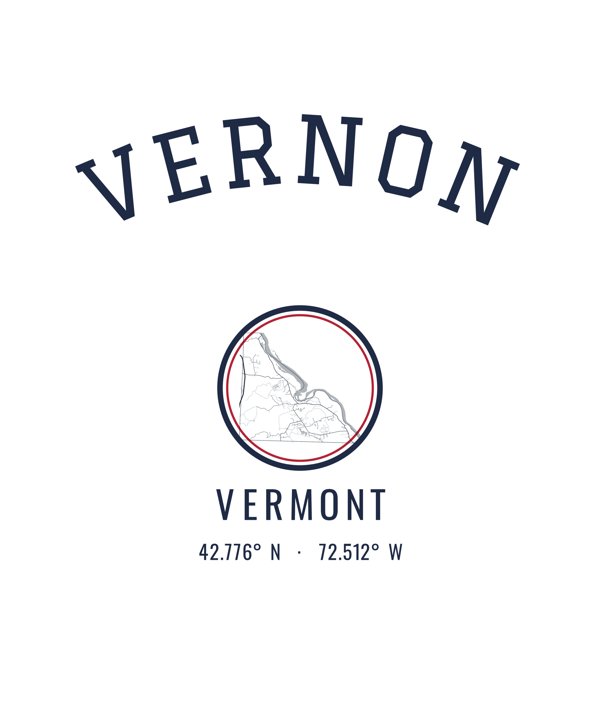 Vernon Hometown Ornament artwork detail
