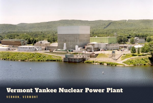 Vernon Vermont Yankee Nuclear Power Plant Postcard artwork detail