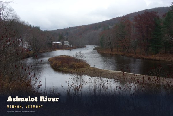 Vernon Ashuelot River Postcard artwork detail
