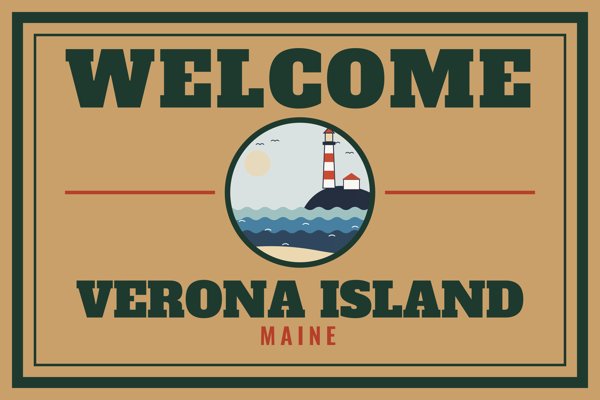 Verona Island Welcome Doormat artwork detail