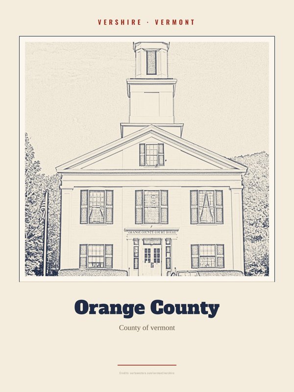 Vershire Orange County Landmark Print artwork detail