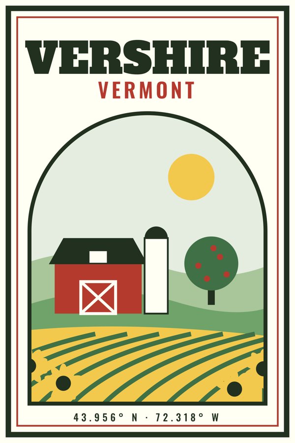 Vershire Garden Flag artwork detail