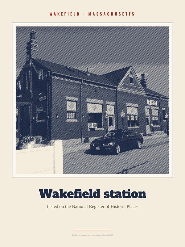 Wakefield Wakefield station Landmark Print artwork detail