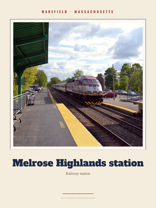 Wakefield Melrose Highlands station Landmark Print artwork detail