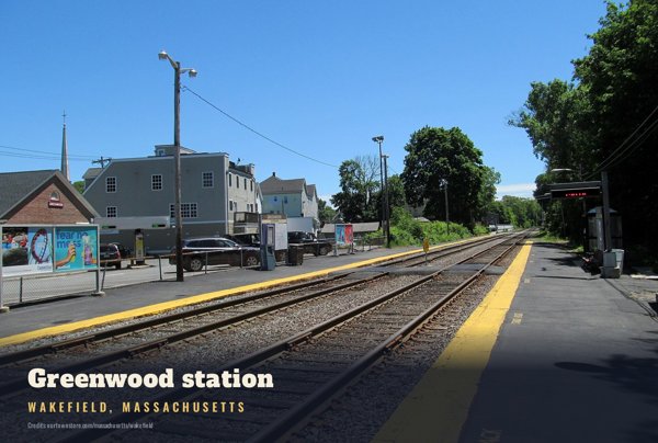 Wakefield Greenwood station Postcard artwork detail