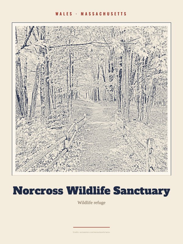 Wales Norcross Wildlife Sanctuary Landmark Print artwork detail