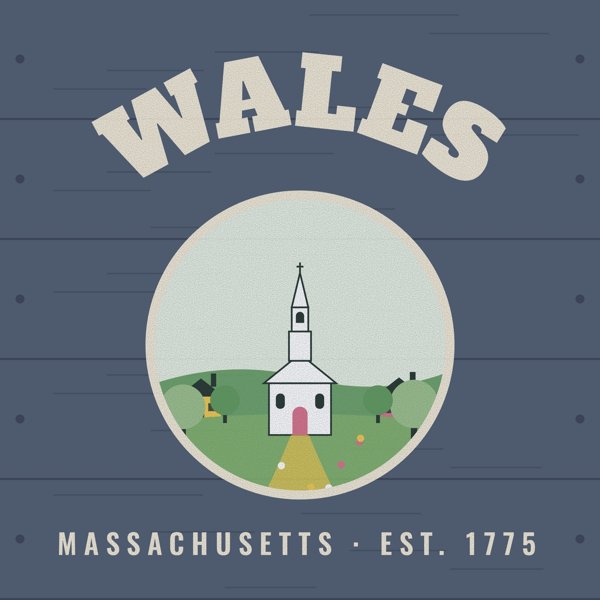 Wales Hometown Wood Sign artwork detail