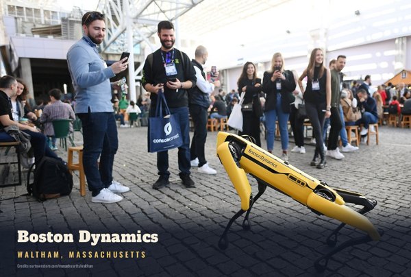 Waltham Boston Dynamics Postcard artwork detail