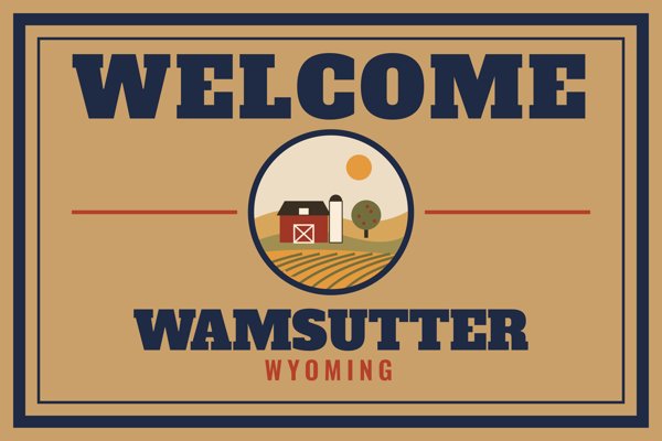 Wamsutter Welcome Doormat artwork detail