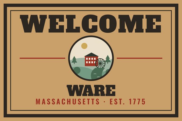 Ware Welcome Doormat artwork detail