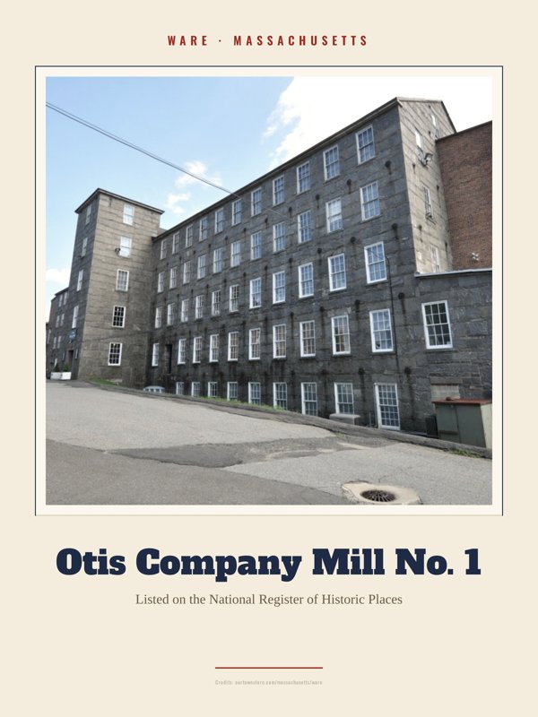 Ware Otis Company Mill No. 1 Landmark Print artwork detail