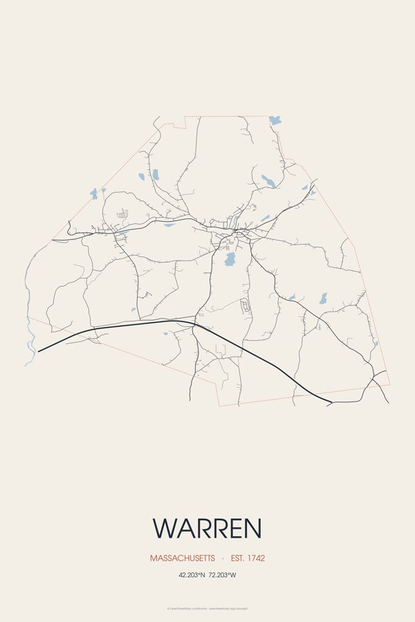 Warren Street Map Poster · Linen artwork detail