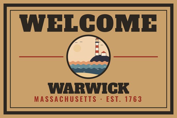 Warwick Welcome Doormat artwork detail