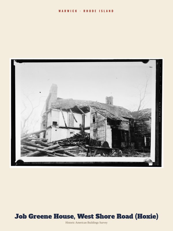 Warwick Job Greene House, West Shore Road (Hoxie) Archive Print artwork detail