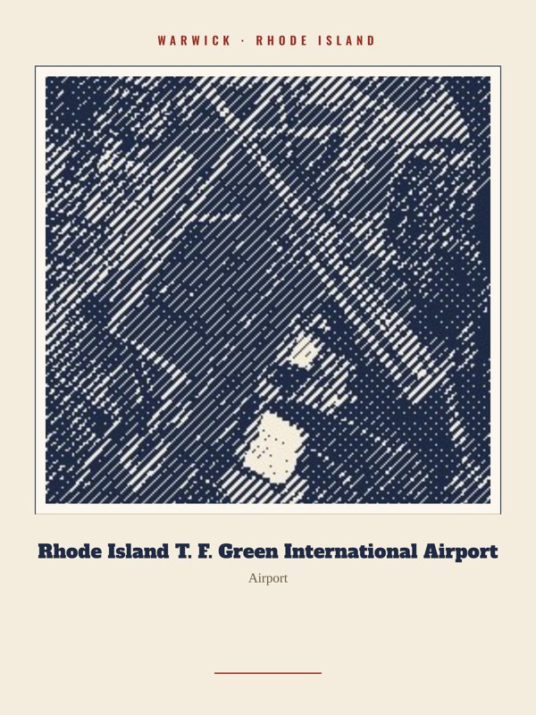 Warwick Rhode Island T. F. Green International Airport Landmark Print artwork detail