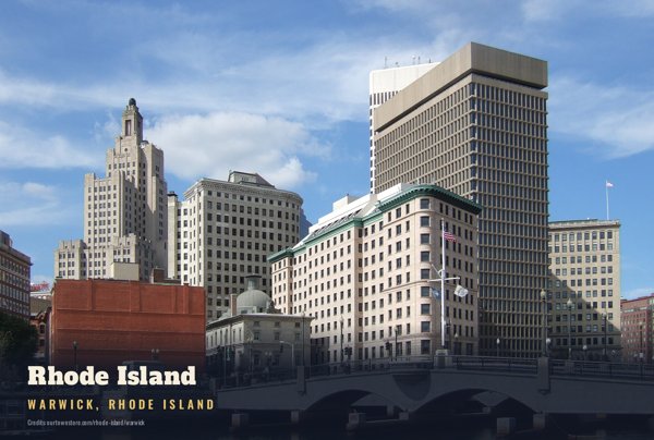 Warwick Rhode Island Postcard artwork detail