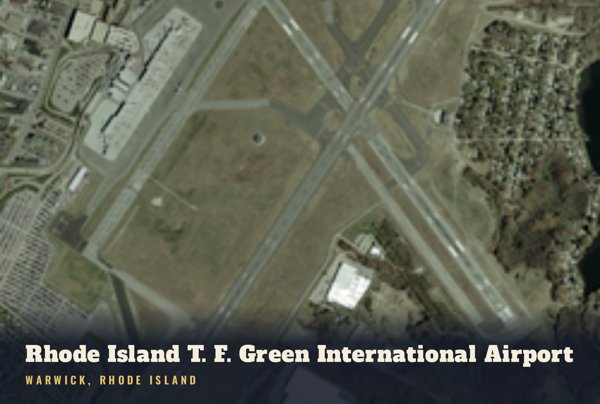 Warwick Rhode Island T. F. Green International Airport Postcard artwork detail