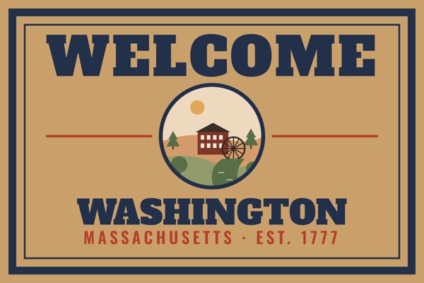 Washington Welcome Doormat artwork detail