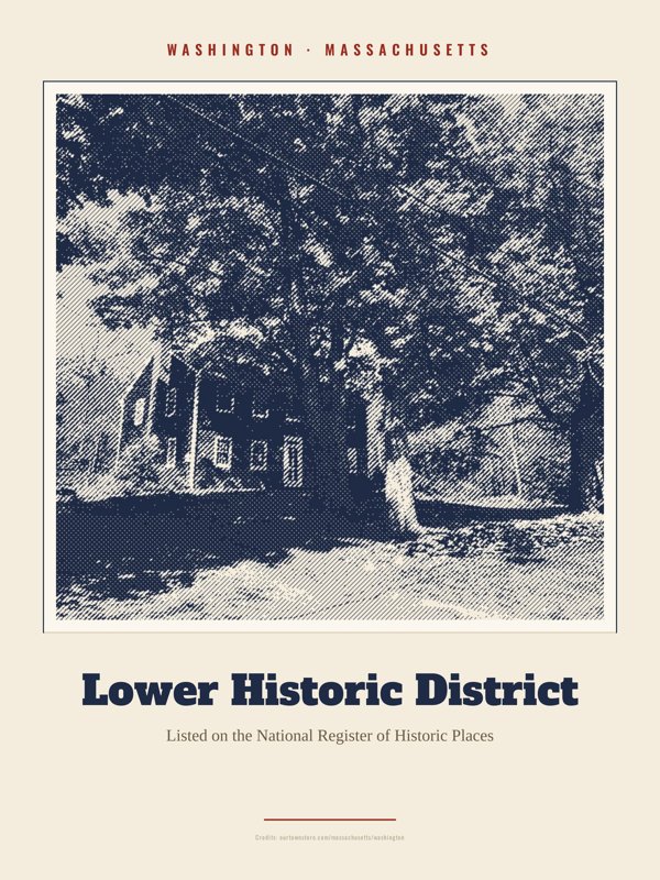 Washington Lower Historic District Landmark Print artwork detail
