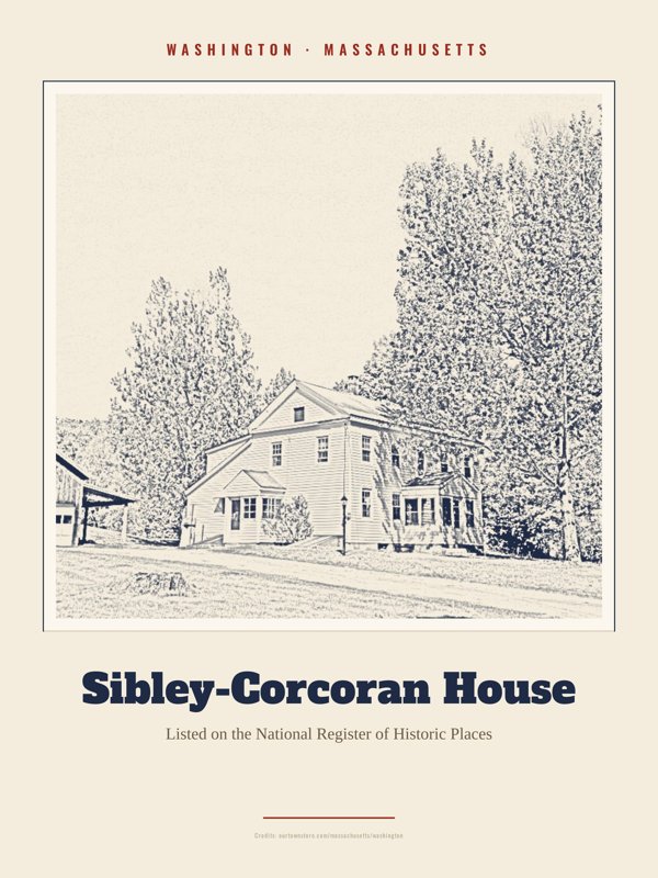 Washington Sibley-Corcoran House Landmark Print artwork detail