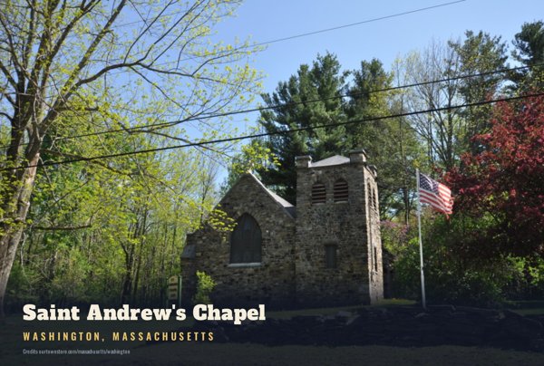 Washington Saint Andrew's Chapel Postcard artwork detail