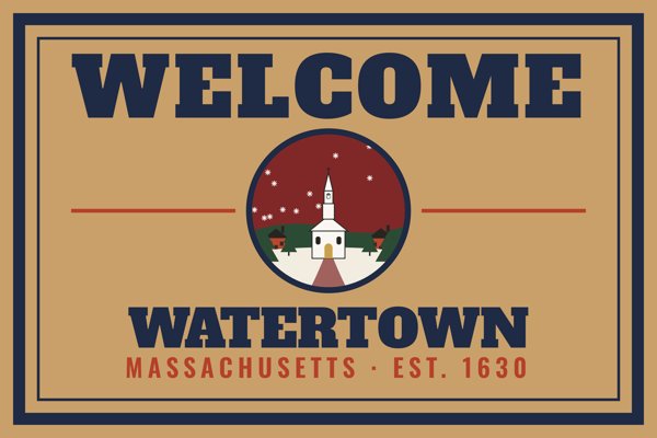 Watertown Welcome Doormat artwork detail