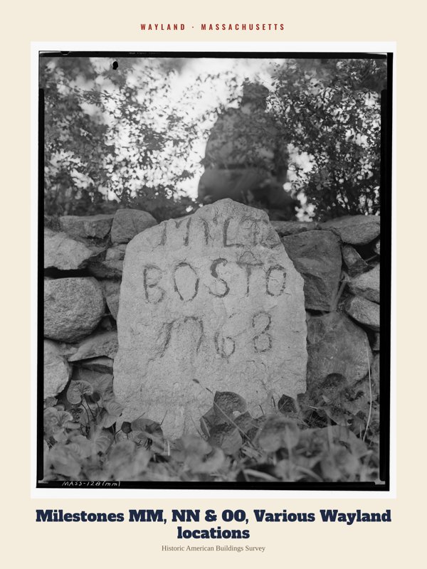 Wayland Milestones MM, NN & OO, Various Wayland locations Archive Print artwork detail